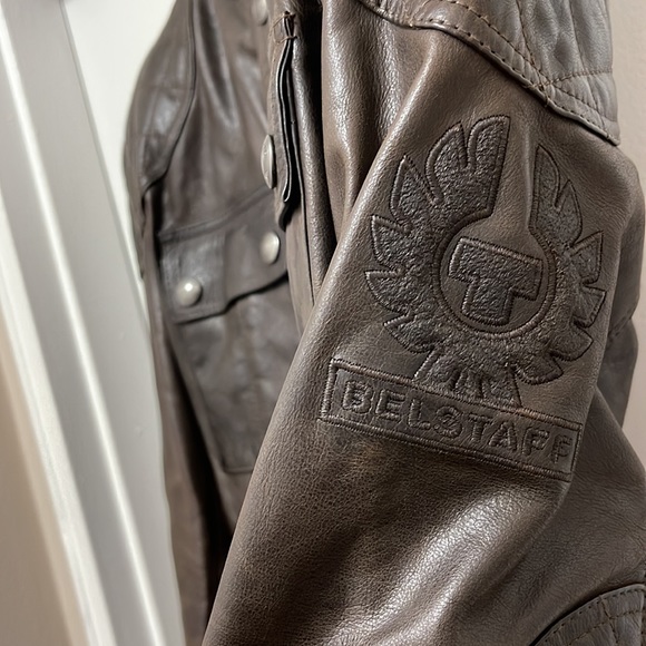 !SOLD! Belstaff Calf Leather Motorcycle Jacket with Removable Protective Armor - Picture 8 of 16